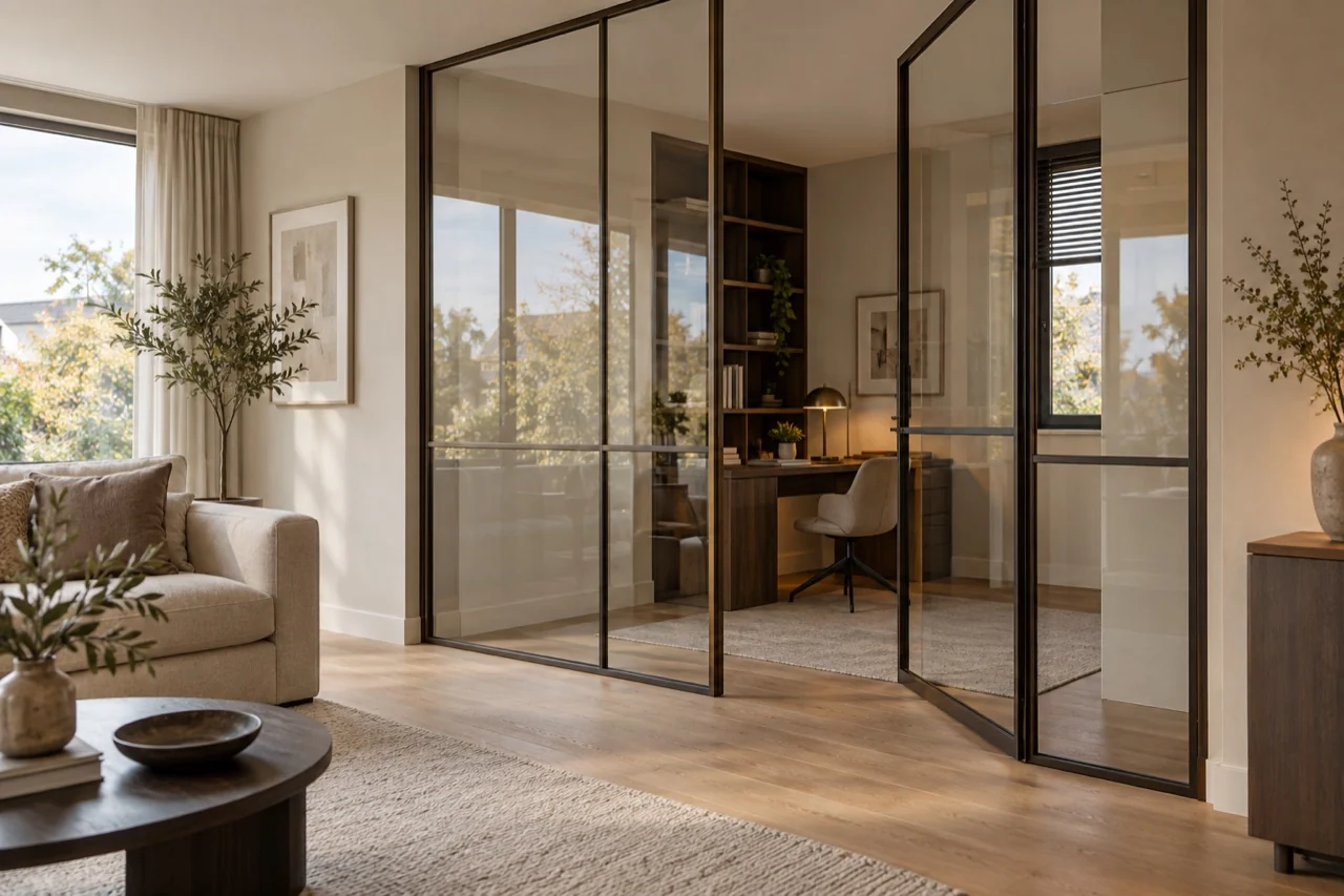 AI-illustratie van glas op maat, geen uitgevoerd project